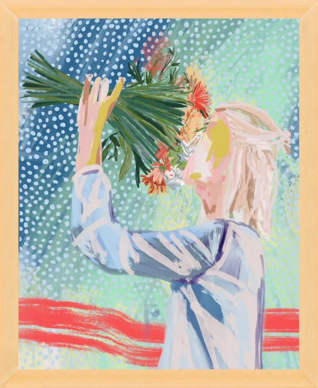 I like to stop and smell the roses  by Jamie Corley for Artfully Walls