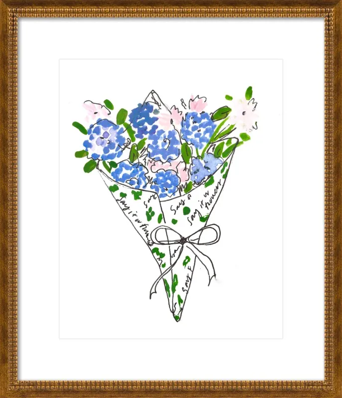 Bodega Flowers in Blue by Larsen McDowell for Artfully Walls
