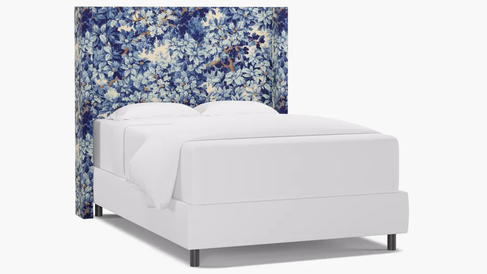 Modern Wingback Headboard, Limoges Bois De Chene, Full