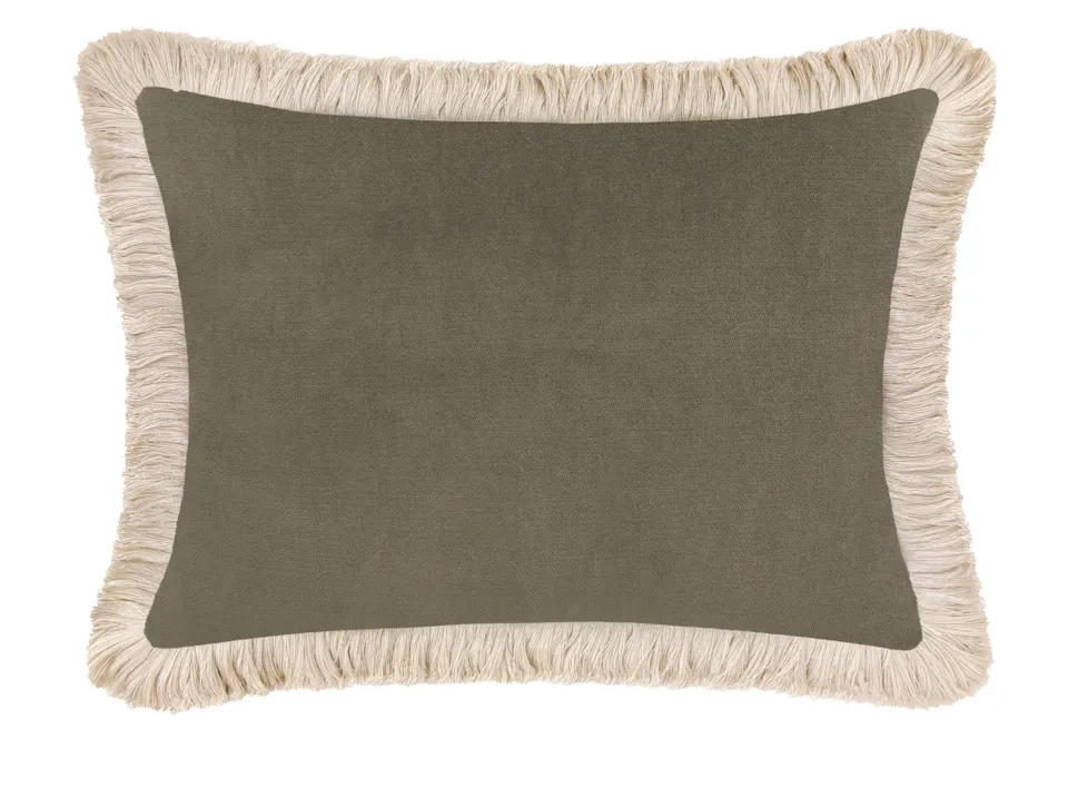 THE MINI :: SOCIETY VELVET + FRINGE - THE MINI 10" X 12" / Grey / Natural Fringe
