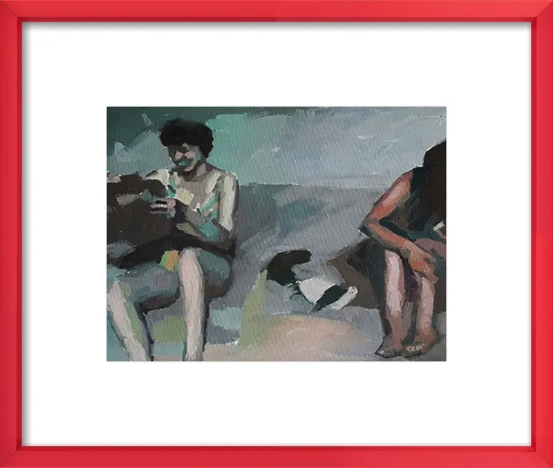 Girls at the beach by Mary Sinner for Artfully Walls