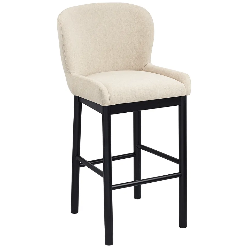Possini Euro Gia 31" High Valdese Oatmeal and Black Barstool
