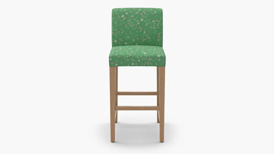 Signature Dining Bar Stool, Kelly Mariposa, Natural Square Tapered Leg