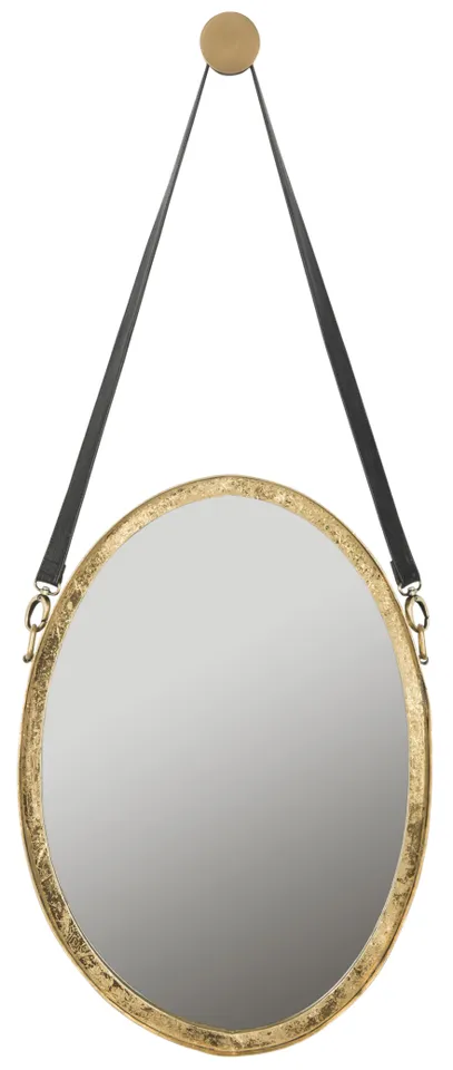 Pembroke Strap Mirror - Antique Gold