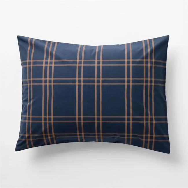 Stax Deep Indigo Organic Yarn Dyed Kids Pillow Sham