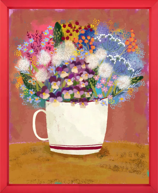 Violas in Russet by Joy Laforme for Artfully Walls