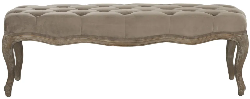 Ramsey Bench - Mushroom Taupe/Pickled Oak Finish