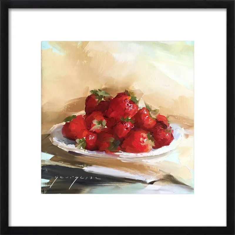 "Summer Strawberries 2" by Georgesse Gomez for Artfully Walls
