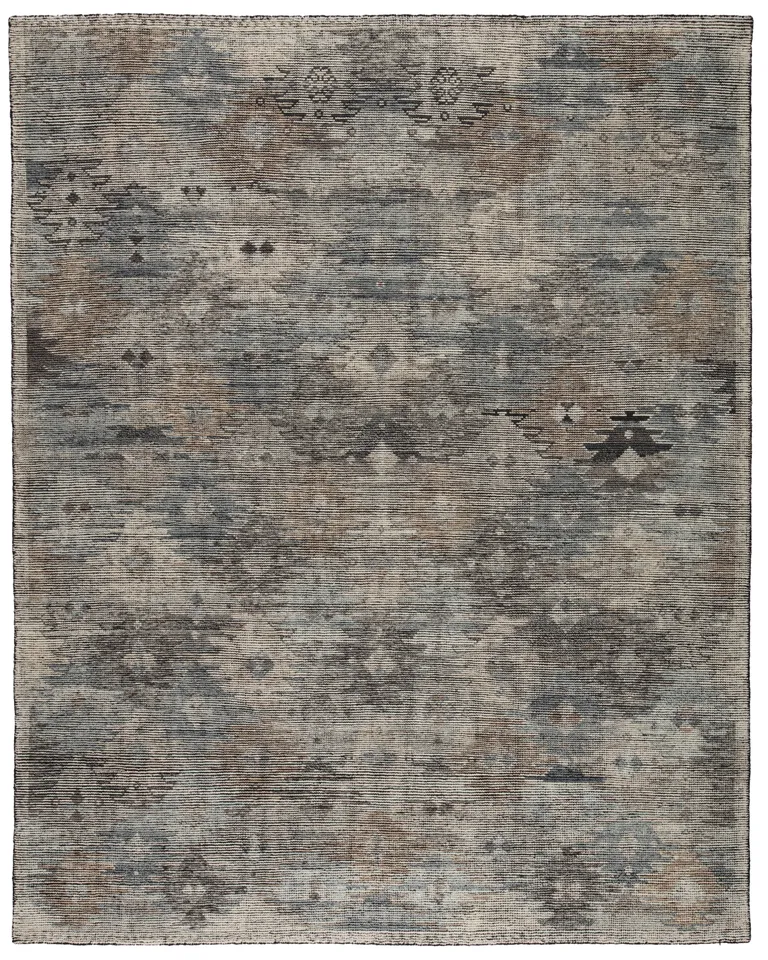 Nakoda Hand-Knotted Tribal Black/ White Area Rug (8'X10')