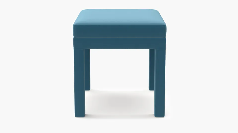 Parsons Ottoman, French Performance Plush Velvet