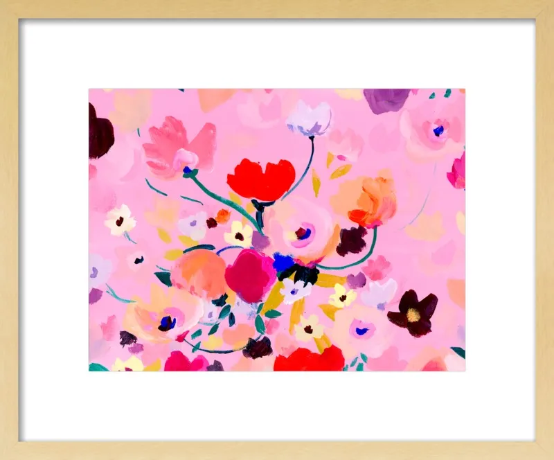 Pink Posey by KT Smail for Artfully Walls