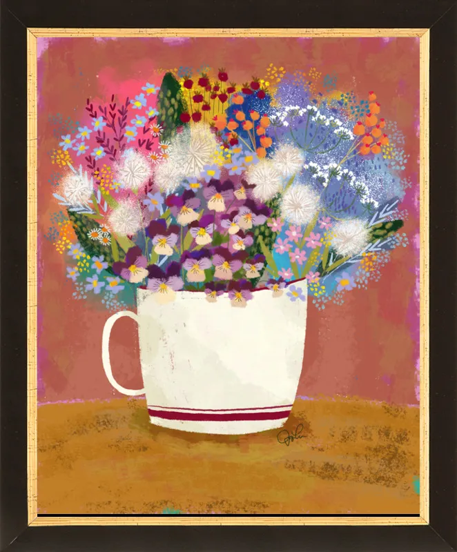 Violas in Russet by Joy Laforme for Artfully Walls