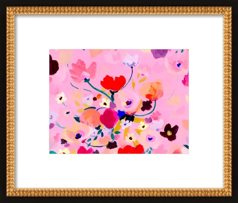 Pink Posey by KT Smail for Artfully Walls