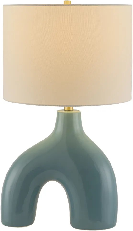 Solara  Glazed 25"H x 14"W x 14"D Accent Table Lamp