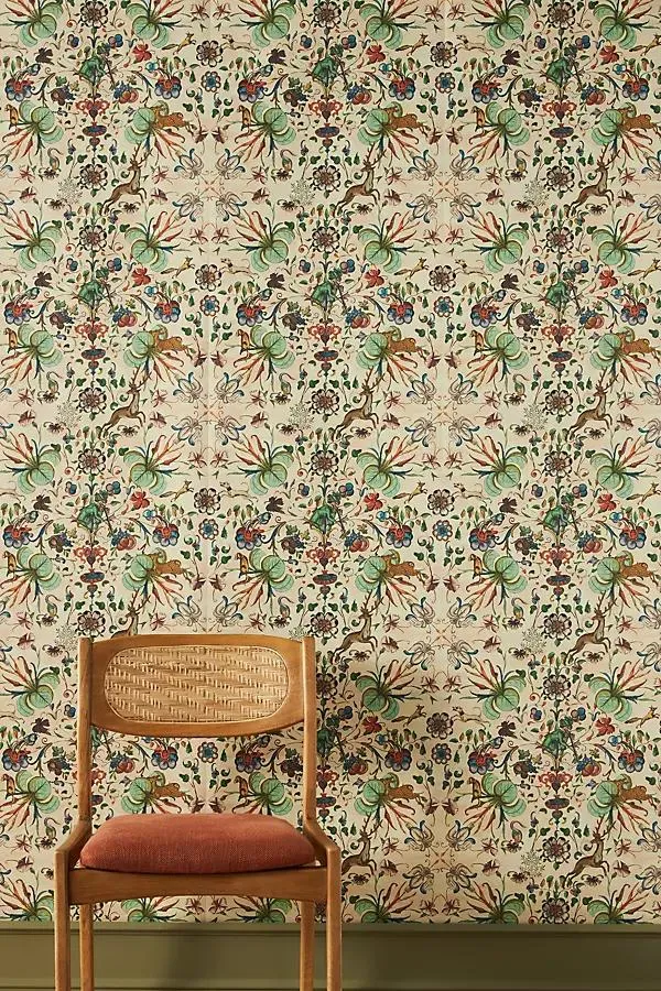 The Deer Stalker Floral Wallpaper