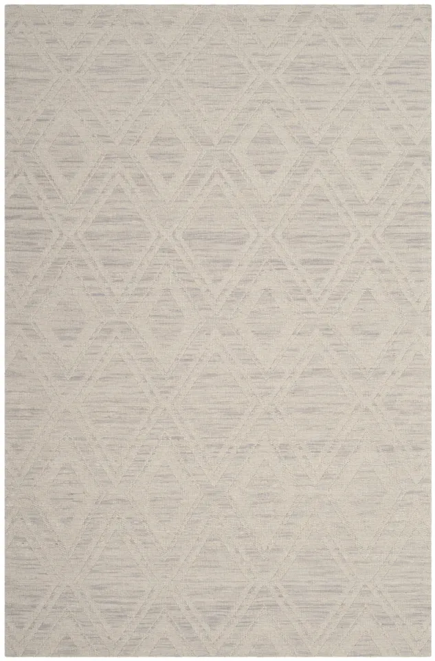 Arlo Home Hand Loomed Area Rug, MRB312A, Silver/Ivory,  3' X 5'