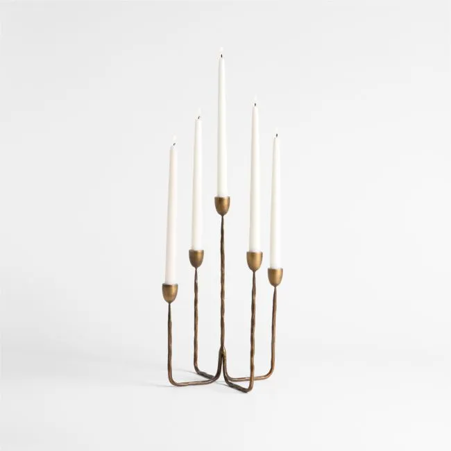 Barteau Antique Brass Candelabra