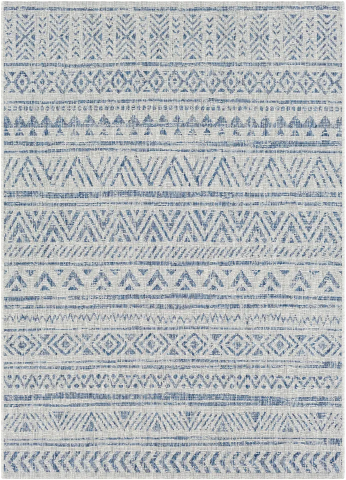 Eagean Gray Outdoor 12' x 14'11" Machine Woven Rug
