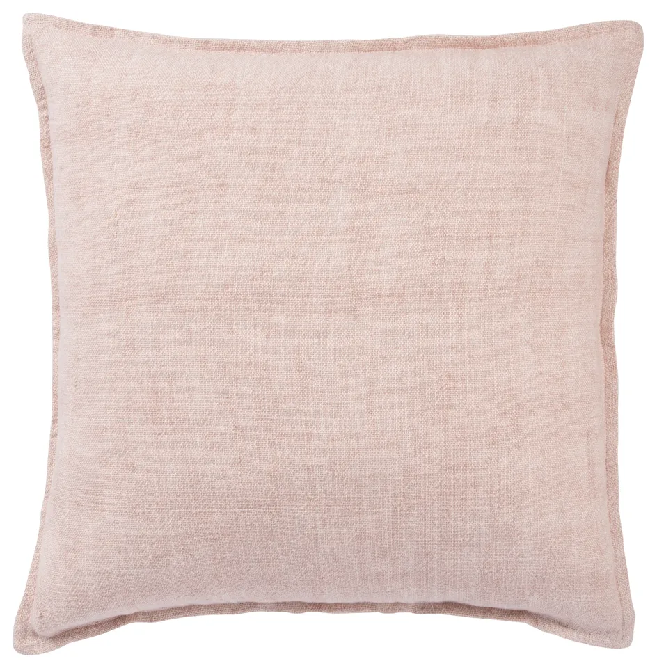 Blanche BRB02 Handmade Solid Light Pink Down Alternative Filled Pillow (22")