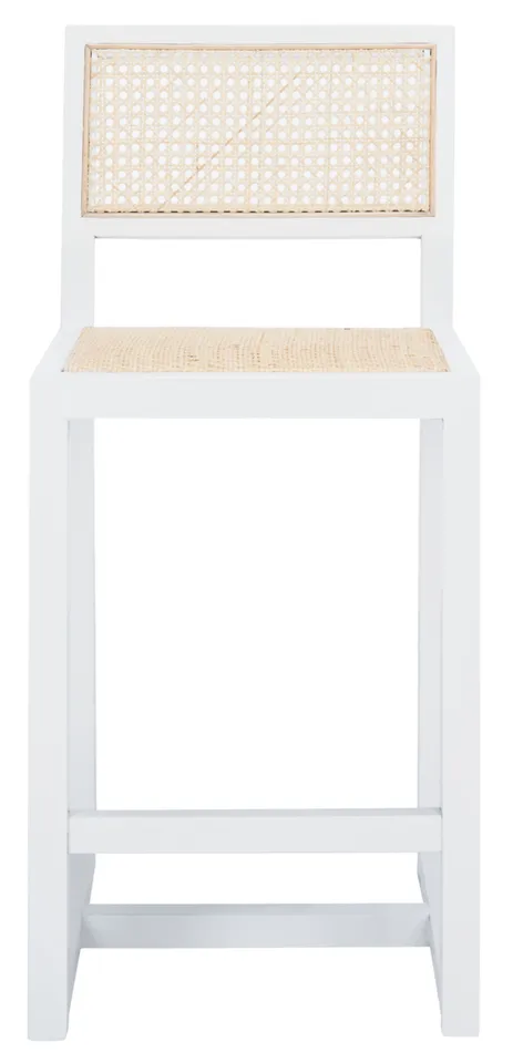 Seika Rattan Counter Stool - White/Natural
