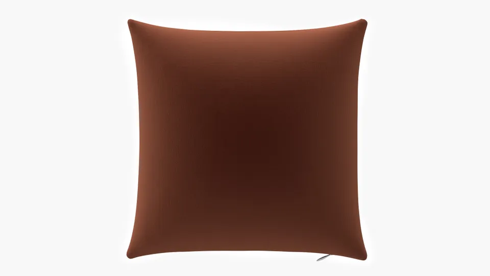 Throw Pillow Cover 20", Rust Performance Velvet, 20" x 20"