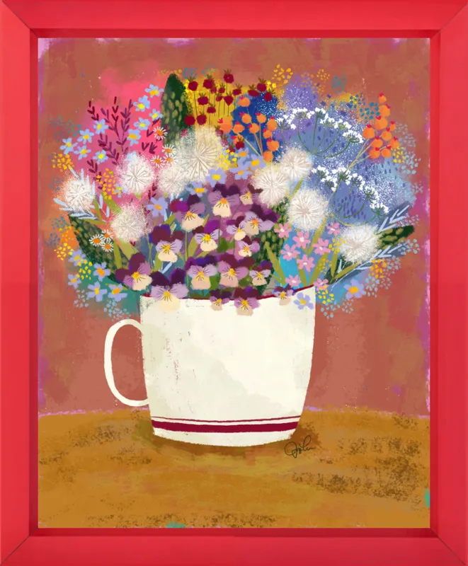 Violas in Russet by Joy Laforme for Artfully Walls