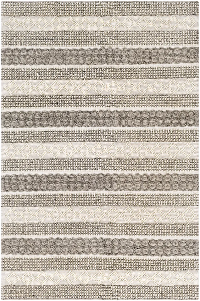 Farmhouse Neutrals Beige Indoor 3' x 5' Handmade Rug