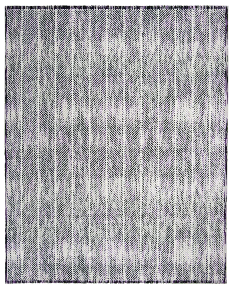 Arlo Home Woven Area Rug, SKY194R, Grey/Purple,  9' X 12'
