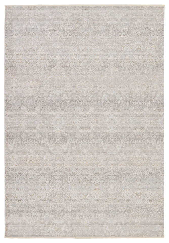 Vibe by Wayreth Floral Taupe/ Silver Area Rug (5'3"X7'6")