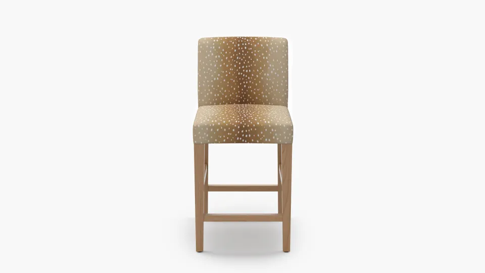 Signature Dining Counter Stool, Faline, Natural Square Tapered Leg