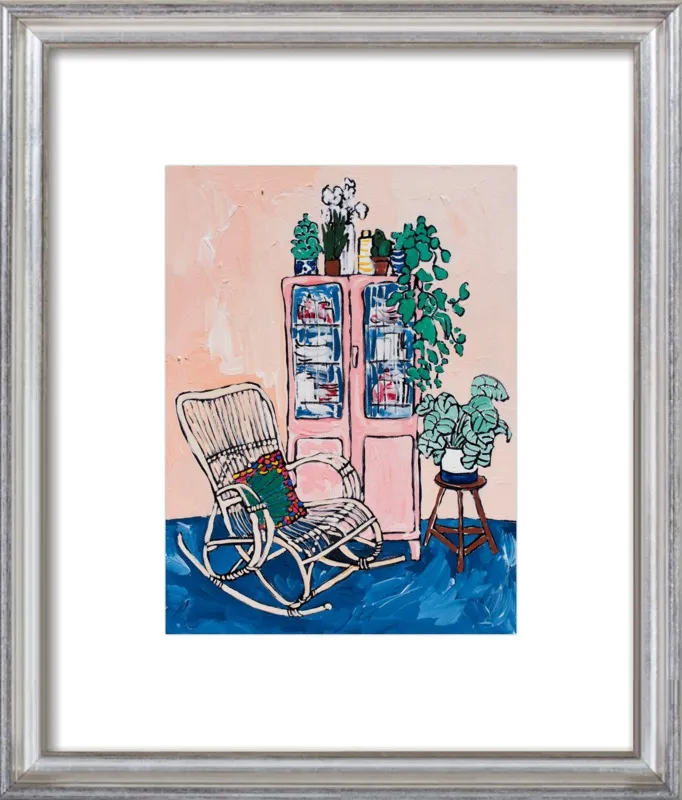 Rocking Chair In Pink Interior by Lara Lee Meintjes for Artfully Walls