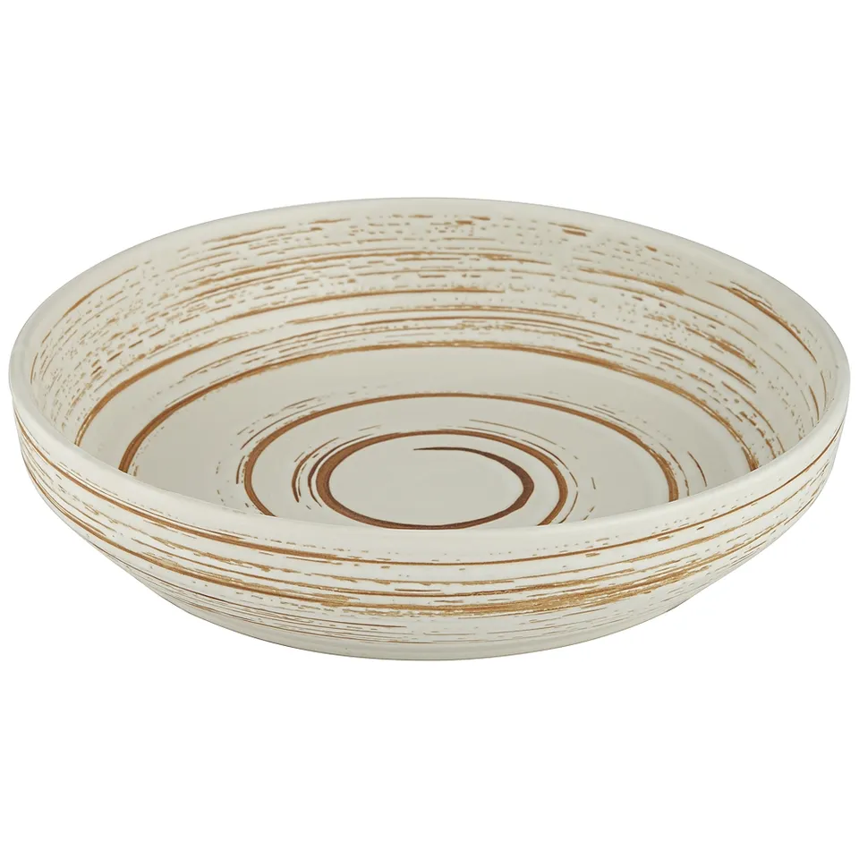 Messier Stoneware Decorative Bowl Cream Swirl