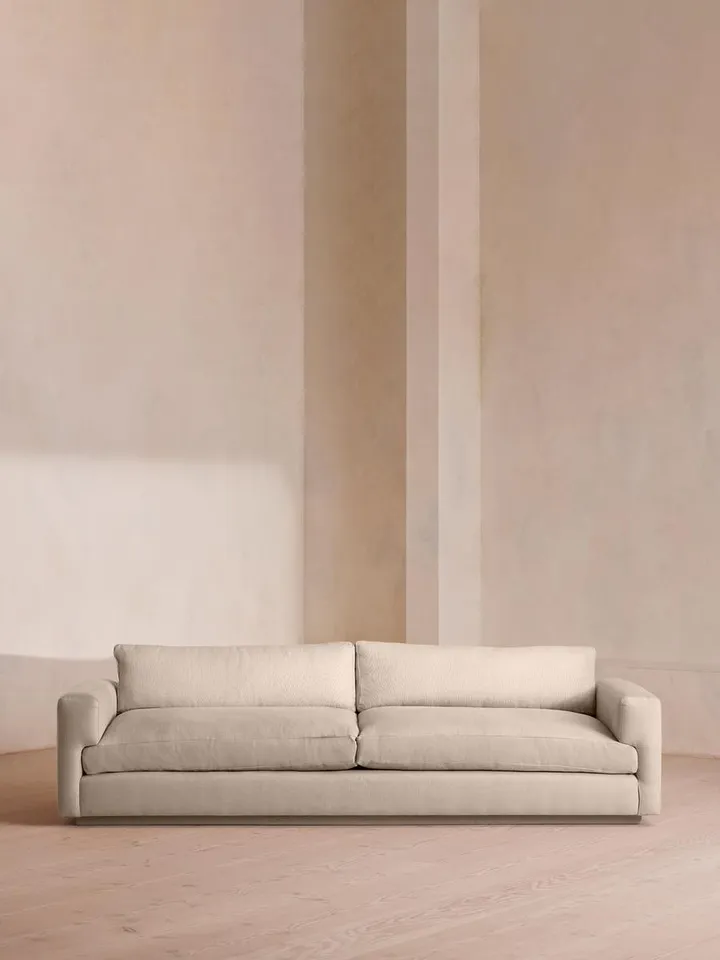 Mossley Four Seater Sofa, Linen, Bisque, US