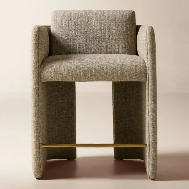 Carson Dark Taupe Performance Fabric Counter Stool