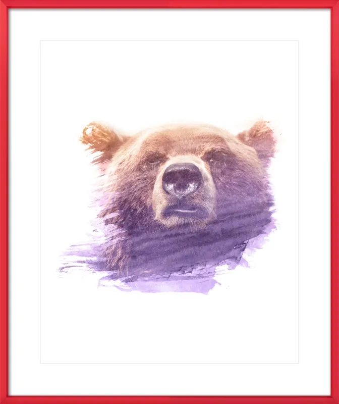 BEAR SUPERIMPOSED WATERCOLOR by Emiliano Deificus for Artfully Walls