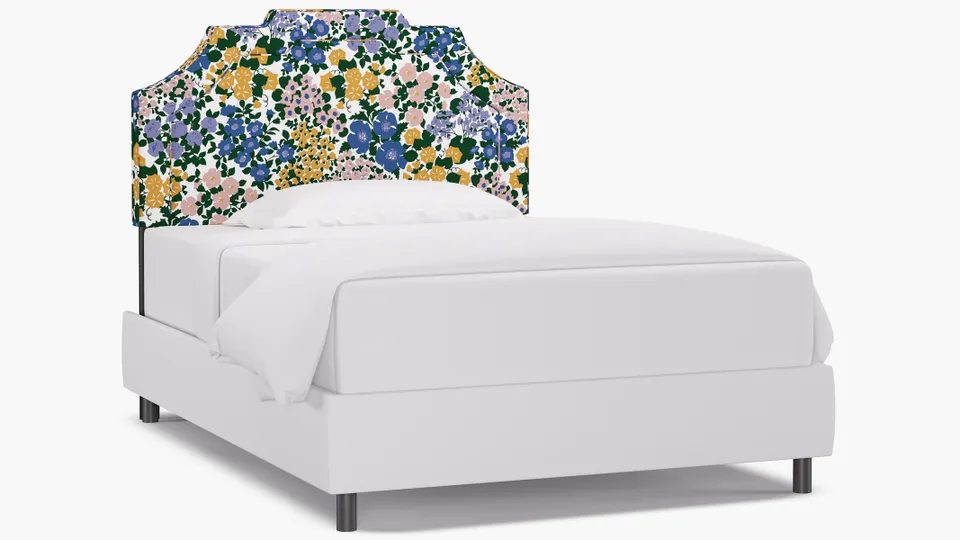 Art Deco Headboard, Lavender Million Flowers, Full