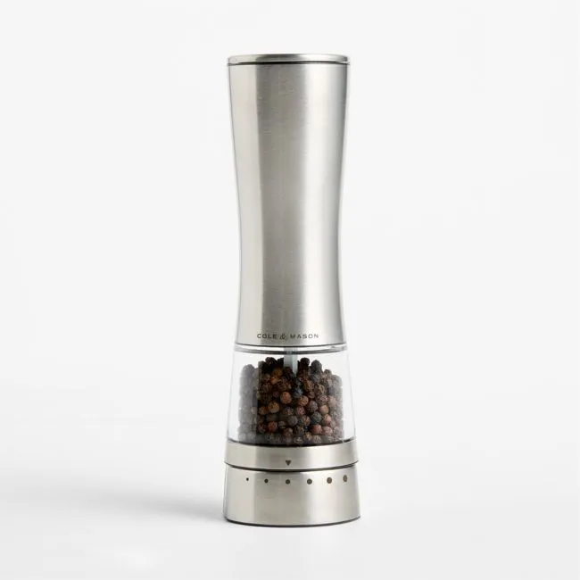 Cole & Mason Derwent Electric Stainless Steel Pepper Mill