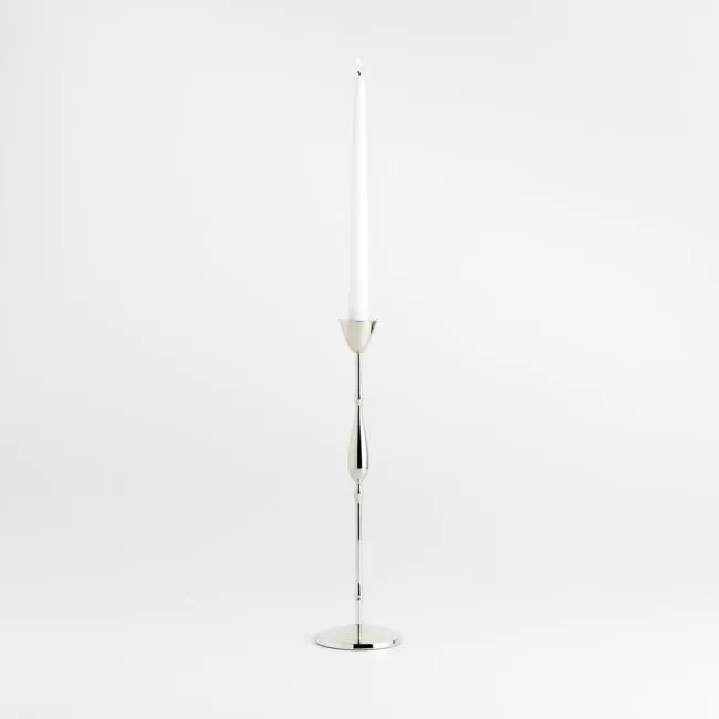 Beaded Medium Polished Chrome Finish Taper Holder 14.5"