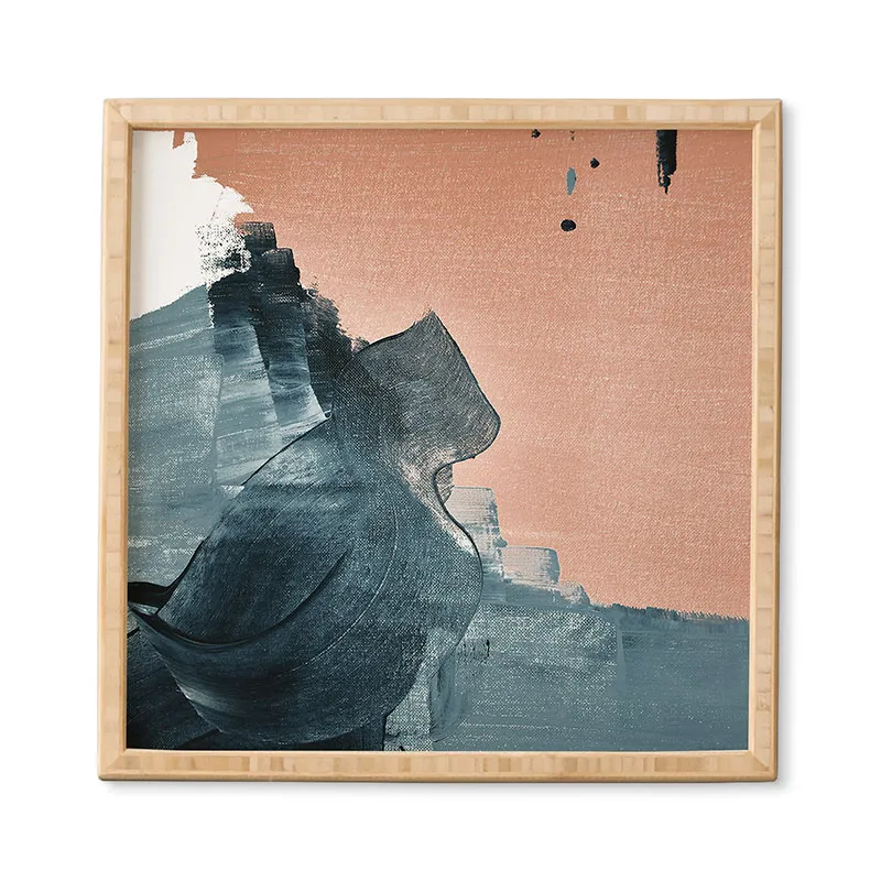 Renew A Minimal Abstract Piece by Alyssa Hamilton Art - Framed Wall Art Basic Black 30" x 30"