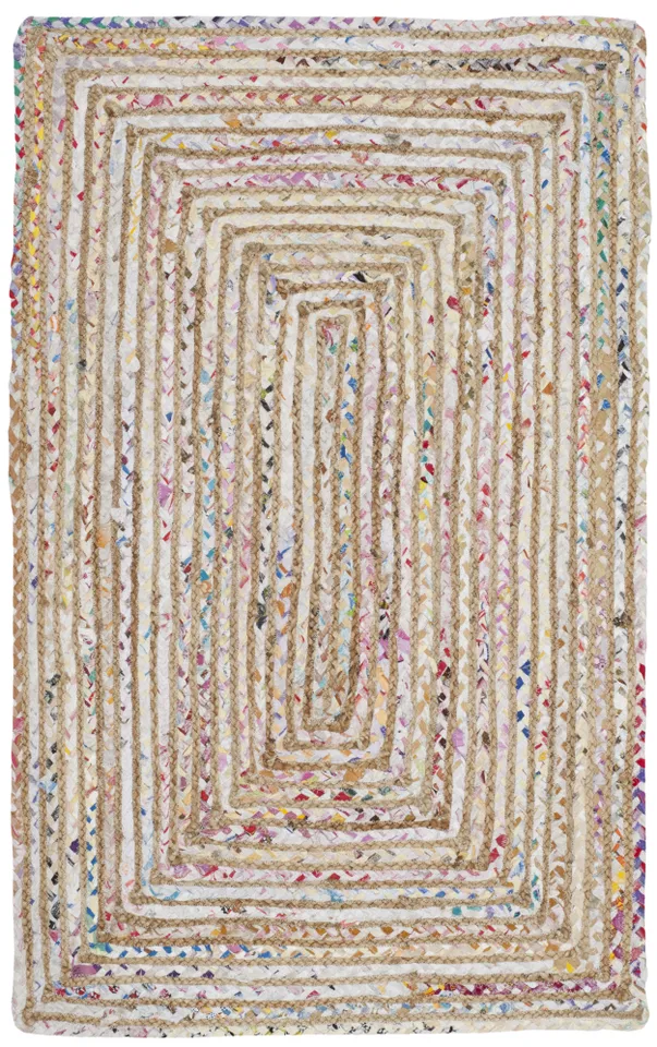 Arlo Home Hand Woven Area Rug, CAP202B, Beige/Multi,  2' 3" X 4'