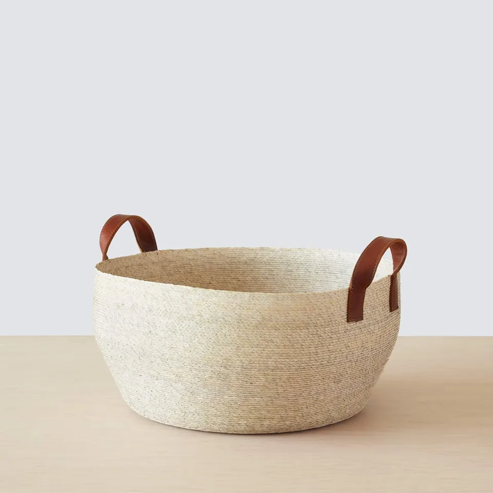 The Citizenry Mercado Floor Baskets Set of 2 | Medium/Large | Natural