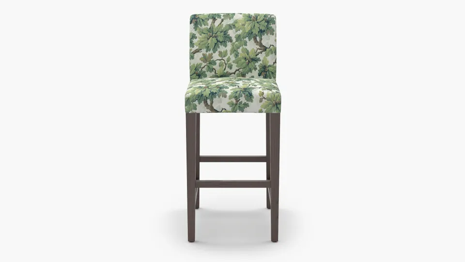 Signature Dining Bar Stool, Vert Woodland, Espresso Square Tapered Leg
