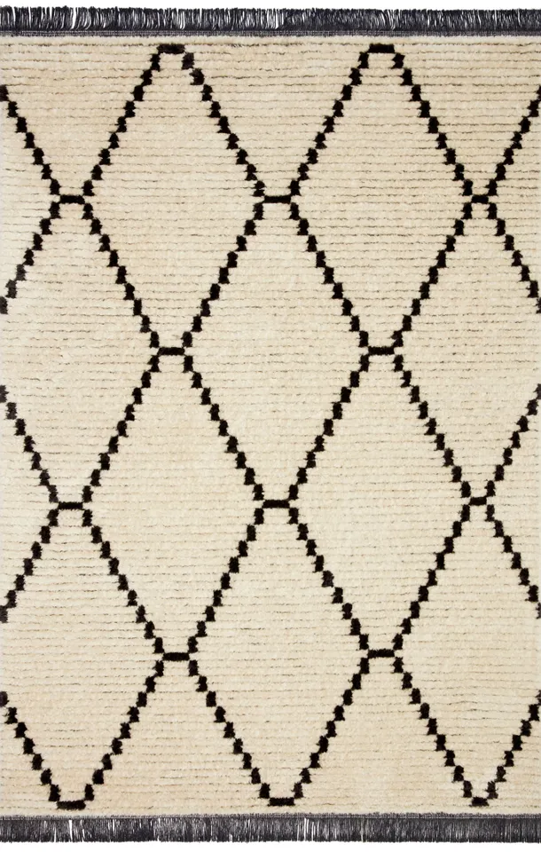 Alice Area Rug, Cream & Charcoal, 7'9" x 10'