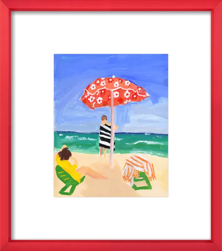 Italian Beach Umbrella by Jackie Mancuso for Artfully Walls