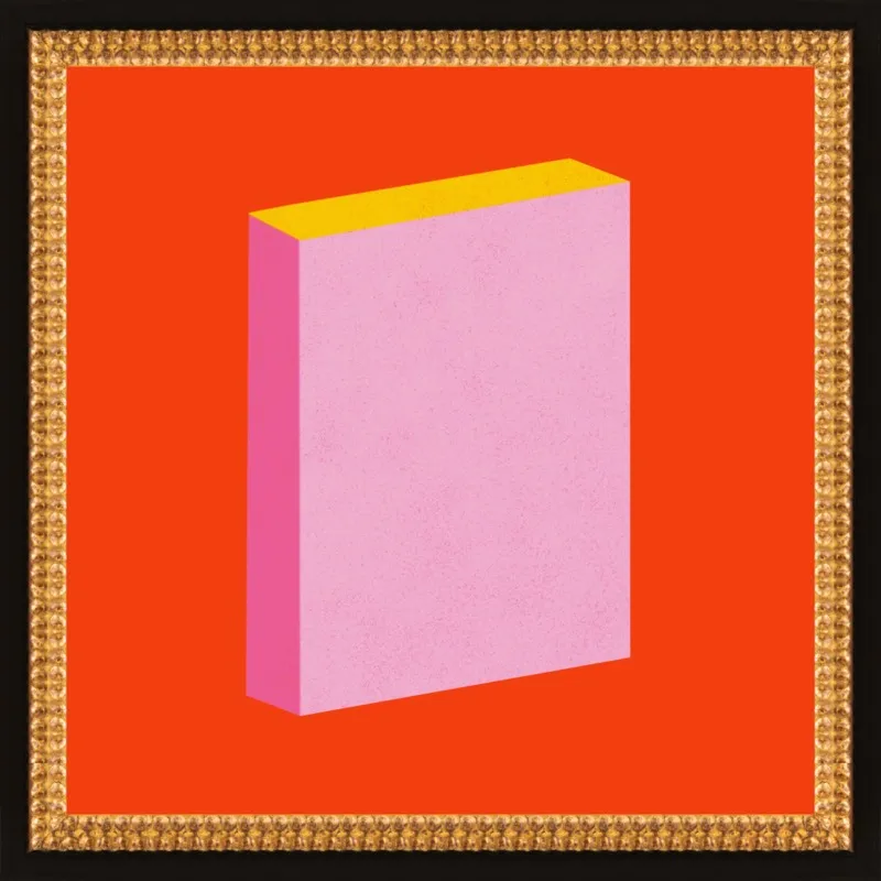 Color Books 3, Scarlet, Pink & Gold by Jessica Poundstone for Artfully Walls
