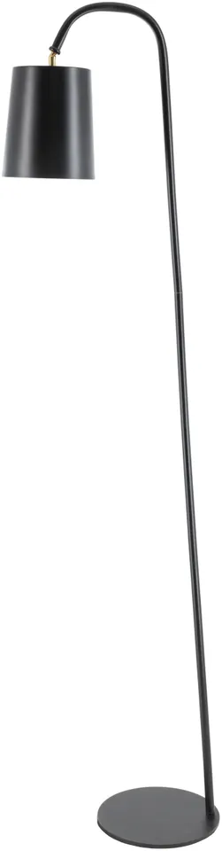 Polly Black Powder Coated 65"H x 16"W x 10"D Task Floor Lamp