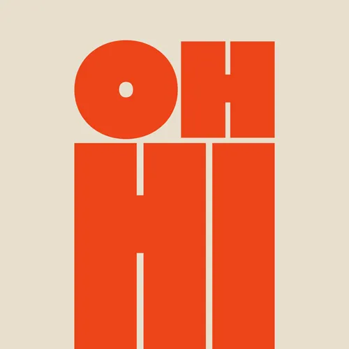 Oh Hi by Cuss Yeah Designs - Shower Curtain Standard 71" x 74" with Rings
