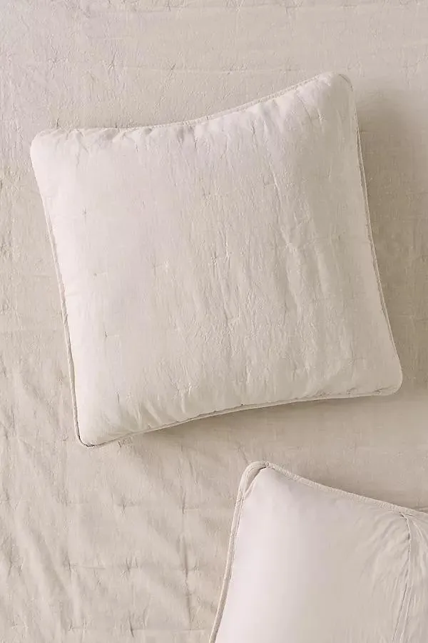 Linen Cotton Yarn Dyed Quilted Euro Sham