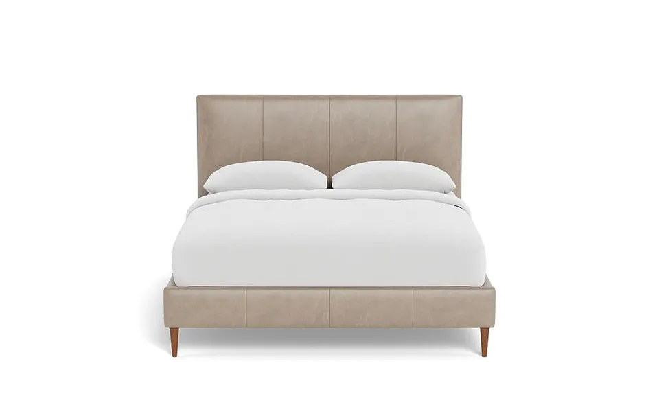 Lowen Leather Upholstered Bed with Tufting Option