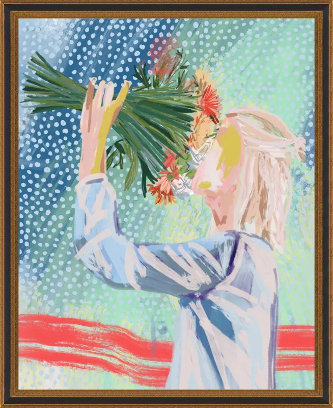 I like to stop and smell the roses  by Jamie Corley for Artfully Walls